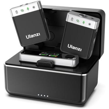 Imagem de ULANZI AM18 Microfone de lapela sem fio, U-Mic Lavalier Lapel Mic com alcance de 656 pés, cancelamento de ruído LCF, bateria de 20 horas, microfone compacto sem fio para câmeras DSLR/iPhone/Android