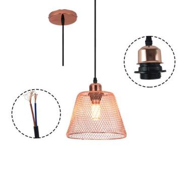 Imagem de Lustre Cupula Abajur Pendente Decoraçao Casa Sala Quarto Copa Bar Lamp