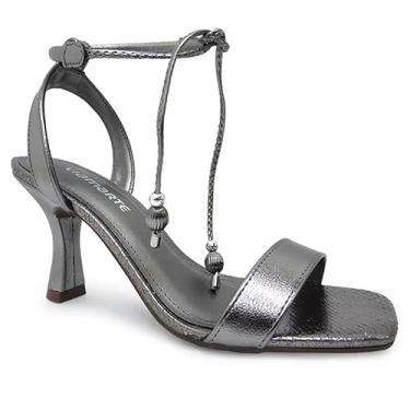 Imagem de Sandália Via Marte Salto Fino Medio 22-18204 Pewter