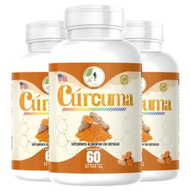 Imagem de Kit C/ 3 Curcuma Pura 60 Capsulas - Fits Life