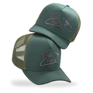 Imagem de Boné Trucker Telinha Pampas Country Viola Caipira Musgo Unissex - Pamp