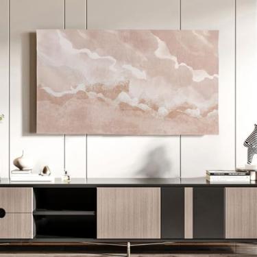 Imagem de WMLTZFUS Capa protetora de tela de TV interna para LCD LED, padrão de lavagem à máquina, pano de capa de TV, tipo decoração de sala de estar interna capas à prova de poeira - B | | 27 polegadas