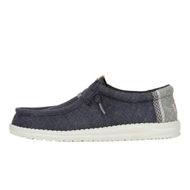 Imagem de Hey Dude Mocassim masculino Wally Jute, Preto/cinza granito, 42