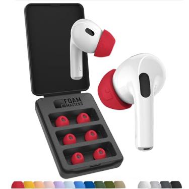 Imagem de Foam Masters Espumas de Memória Ultra-Premium para AirPods Pro 1ª e 2ª Geração | 3 Pares | Black Magic Versão 6.0 | Ajuste Seguro | Conforto | Cancelamento de Ruído Melhorado | Borrachas de Reposição