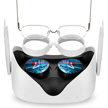 Imagem de SUPERUS Protetor de lente compatível com Oculus/Meta Quest 2, espaçador de óculos – Acessórios antirriscos VR para evitar que seus óculos arranhem as lentes VR (branca)
