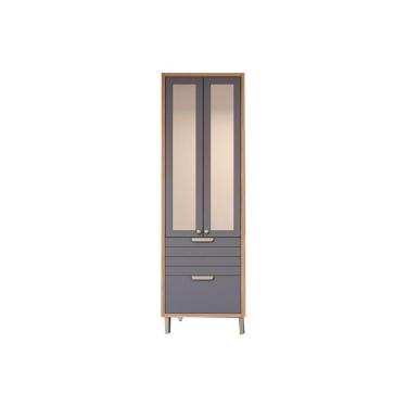 Imagem de Cristaleira De Cozinha Eloise C- 3 Portas (2 C- Vidro Reflecta E 1 Basculante) E 1 Gaveta 70m Freijo-titanium - Mgm