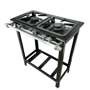 Imagem de Fogão Baixa Pressão Alcazon 2 Bocas 1 Dupla Acz-002