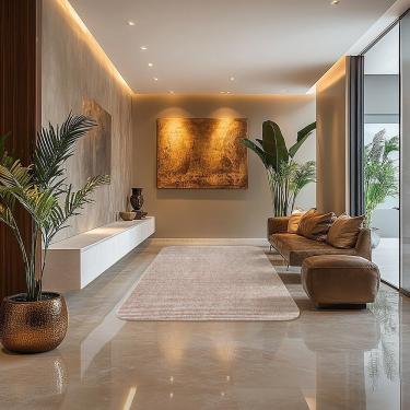 Imagem de Tapete Mariana Org. Cantos Coral 150x200cm Tapetes São Carlos