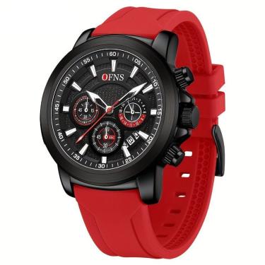 Imagem de Relógio À Prova Da Água Funções De Calendário E Cronômetro Vermelho