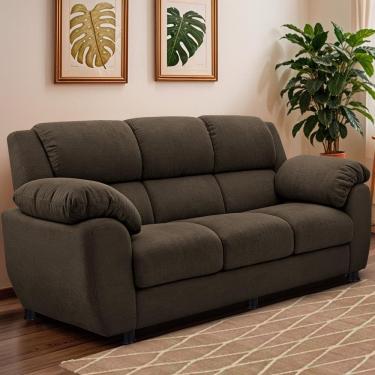 Imagem de Sofá 3 Lugares Cama Inbox Paris Com 202cm De Largura Marrom