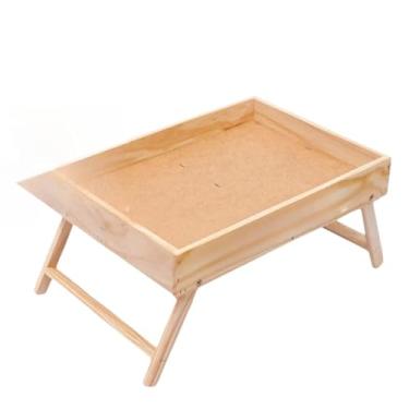 Imagem de Bandeja Pés Dobrável Personalizada de Madeira - Café da Manhã|Notebook|Mesinha (Rústica,1)