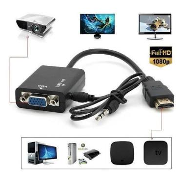 Imagem de Cabo Adaptador Conversor Hdmi Para Espelhar Em Monitor Vga - Exbom