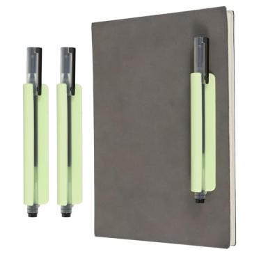 Imagem de PATIKIL 2 suportes adesivos para lápis, clipe universal de 105 mm de comprimento, suporte de caneta de silicone, organizador de canetas de escritório para mesa, parede, prancheta, notebook, tablet