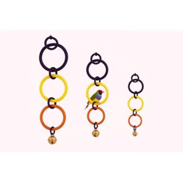 Imagem de Brinquedo Balanço Trio de Argolas P M G (1 trio de cada) - Passaros