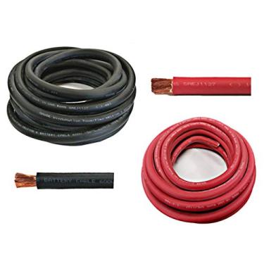 Imagem de WNI 8 calibre 15 pés preto 15 pés vermelho 8 AWG cabo ultraflexível de solda bateria cobre - feito nos EUA - carro, inversor, RV, solar