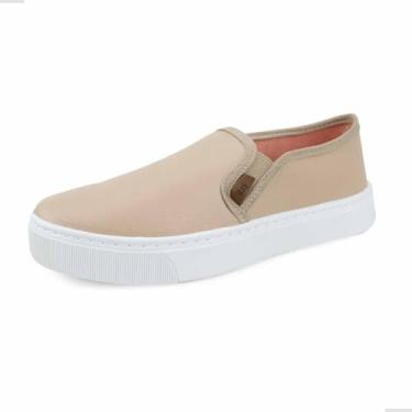 Imagem de Tênis Slip On Feminino Casual Leve e Macio Mocassim Plataforma Confortável e Antiderrapante (Branco, BR, Adulto, Numérico, 37)