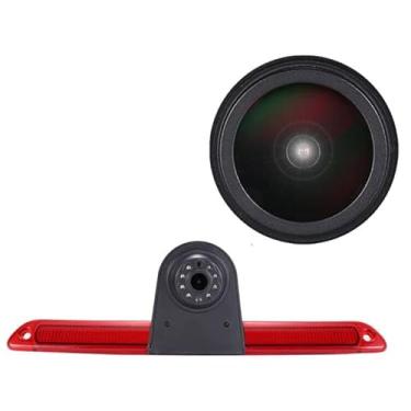 Imagem de Luz de freio de montagem no terceiro teto do carro HD de 18 mm, 3 câmeras de visão traseira, sistema assistente de segurança de estacionamento, visão noturna à prova d'água para VW Crafter Caravelle