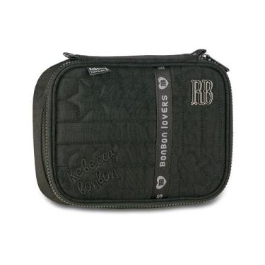 Imagem de Estojo Box Juvenil Escolar Rebecca Bonbon 36 Elásticos Teen, Preto