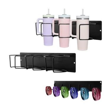 Imagem de Pacote com 3 suportes magnéticos para copos Stanley - Copo de 1,2 l com alça, organizador de garrafa de água para geladeira, organizador de tampa de copo para copo - acessórios, presentes ideais