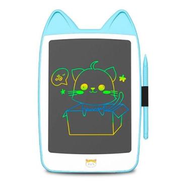 Imagem de Lousa Mágica Lcd Tablet Infantil Gatinho 10 Polegadas Azul - OUTRAS MA