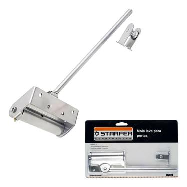 Imagem de Mola Aerea Fechamento Automatico Leve para Porta até 30kg Prata - Starfer