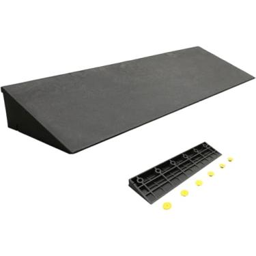 Imagem de Rampas De Limiar Para Cadeira De Rodas Para Portas Rampa De Borracha De Elevação De 3 Polegadas Rampa De Limiar Leve Portátil Altura Da Rampa 1/2/3/4/5/6 Cm Para Biciclet, Black, 50 * 16 * 6CM