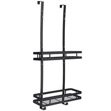 Imagem de Luqeeg Rack de Chuveiro, Organizador de Prateleiras para Banheiro de 2 Camadas, Suporte para Chuveiro Suspenso com 2 Cestos e Ganchos para Famílias, Apartamentos, Dormitórios