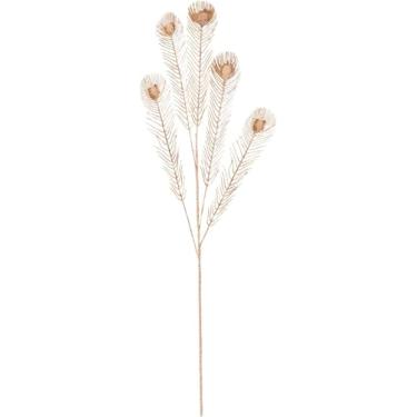 Imagem de 6 Pcs Faux Gold Eucalyptus Alto 82 Cm Hastes Artificiais De Eucalipto Buquê Falso Ramos De Eucalipto Dourado Para Festa De Casamento Mesa Interna Em Casa, A