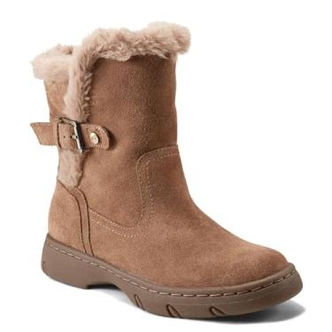 Imagem de Easy Spirit Bota feminina cinza cano médio, Camurça marrom média, 42