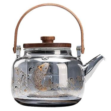 Imagem de Chaleira elétrica de cerâmica de vidro para ferver chaleira para ferver sala de estar chaleira de chá 880 ml (880 ml) (880 ml)