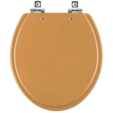 Imagem de Assento Sanitário Soft Close Convencional Oval Amarelo Terra Para Vaso Celite