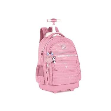 Imagem de Mochila escolar Carrinho RB Feminina Escolar Rodinha Grande (Rosa)