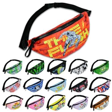 Imagem de Pochete estilo quadrinhos para homens, mulheres e adolescentes – bolsa de cintura com estampa de herói, alça ajustável, bolsa de cinto leve para viagens, corrida, caminhadas, festivais ou uso diário