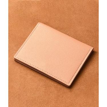 Imagem de Carteira minimalista de cor sólida, porta-moedas fina, porta-cartão de crédito feminino, rosa