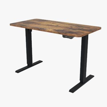 Imagem de HGTRH Escrivaninha Altura elétrica ajustável 120 x 60, mesa de canto mesa de computador, mesa de jogos, 100 kg alta capacidade de carga escrivaninha com 4 controles de memória mesa de pé para