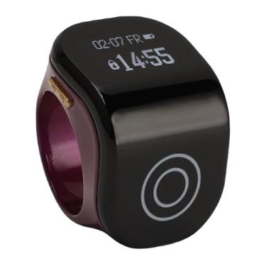 Imagem de Asixxsix Anel Inteligente, Contador Inteligente à Prova de Água com Controlo por Toque, Visor LCD Grande e Fácil de Usar, Ajustável, com Contador de Dedos e Clique (Roxa)