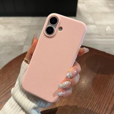 Imagem de HTVJFX Capa de celular luxuosa de couro macio fosco com padrão de silicone à prova de choque para 11 Pro Max (para 11 Pro Max/rosa)