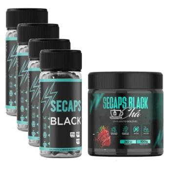Imagem de Kit SECAPS Black – Suplemento em Cápsulas (60 CAPS x 500mg) + Chá Misto Solúvel (150g / 30 porções) – Fórmula Premium para Rotina Ativa (5)