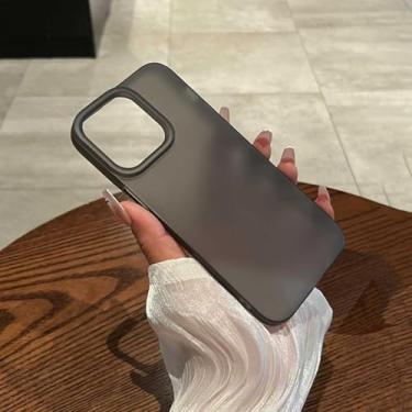 Imagem de HTVJFX Capa de silicone macia, transparente e fosca, à prova de choque, para iPhone 7 ou 8 (preta)