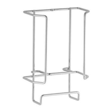 Imagem de Suporte de parede para ferro de passar roupa lavanderia cromado - SCHM
