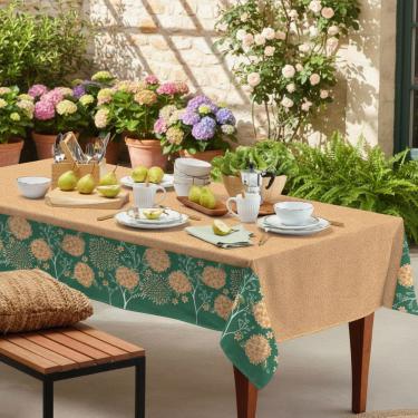 Imagem de Toalha de Mesa Teka Basic 6 Lugares Retangular Estampada 1,40m x 2,10m