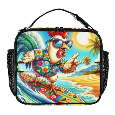 Imagem de Lancheira engraçada com animais de galinha fofa para mulheres, meninas, lancheira masculina e infantil, lancheira para trabalho, bolsa térmica para meninos