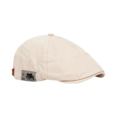 Imagem de Boné Newsboy Ajustável Masculino Com Adesivo Lateral, Estilo Britânico