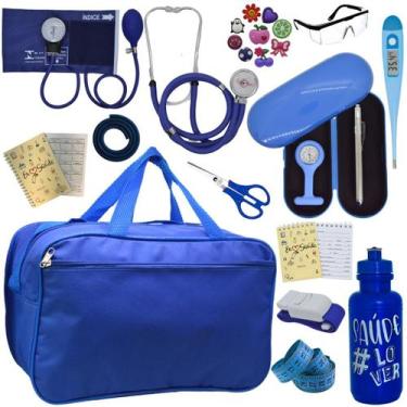 Imagem de Kit Enfermagem Top Cores Premium Completo Estagio Estetoscopio Aparelh