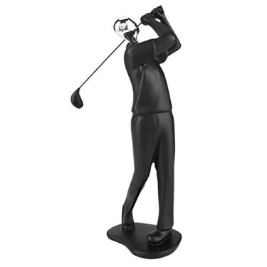 Imagem de Estátua de atleta elegante Figura esportiva modelo Escultura de resina Arte abstrata moderna escultura estatueta para decoração de escritório doméstico Mestre de golfe Jogador de (Jogador de golfe)
