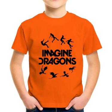 Imagem de Camiseta Camisa Infantil Juvenil Banda Imagine Dragonss Pop Rock MD5 -
