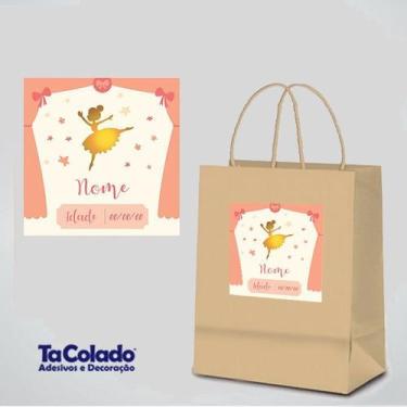Imagem de Adesivo Personalizado para Sacola Kraft - TaColado, Ballet