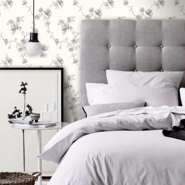 Imagem de Papel de Parede Floral Rosas Clássicas - TaColado, 0,58x3,00m