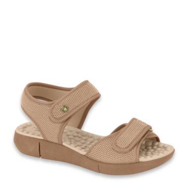 Imagem de Sandalia Feminina Ortopédica Fecho Ajustável Modare Confort - Bege/Nud