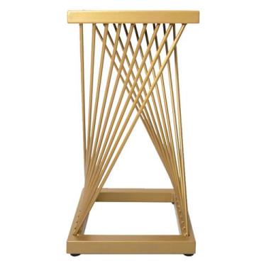 Imagem de Mesa de Canto Estilo industrial, Dourada, Decorativa, Kasadi Moveis